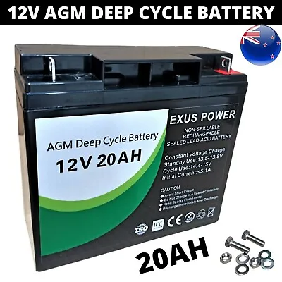 12V 20Ah AGM Deep Cycle Battery Rechargeable SLA Alarm Sealed Buggy > 17Ah 18Ah • $59.99